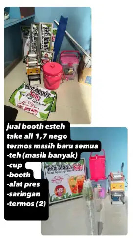jual booth esteh lengkap