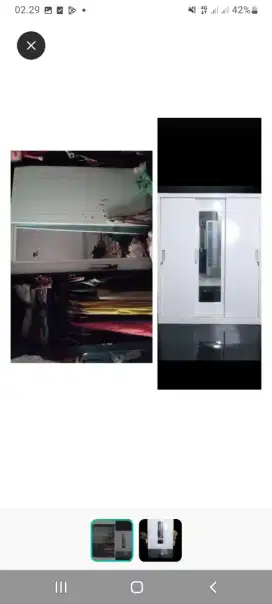 Lemari baju 3 pintu full kayu