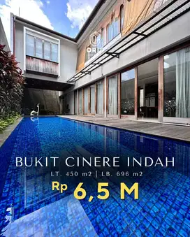 Rumah Modern Tropis Ada Pool Dlm Komplek di Bukit Cinere Indah Depik