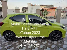 For Sale Mobil Honda Brio Satya E 1.2 MT Tahun 2023