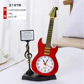 JAM WEKER ALARM ANALOG MEJA GITAR 2166B UNIK