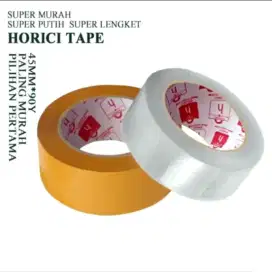 Lakban bening dan coklat ukuran besar 45mm 90yard full super rekat