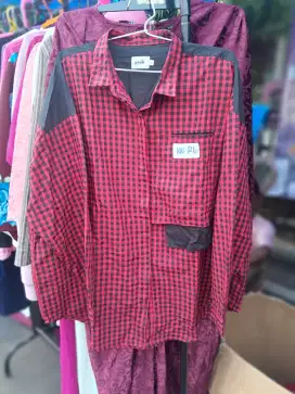 KEMEJA KOTAK MERAH PL PRIBADI