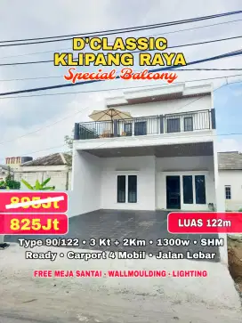 Jual Rumah Carport Luas d Klipang Raya