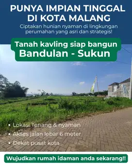 DIJUAL TANAH STRATEGIS KOTA MALANG HANYA 100 JUTAAN