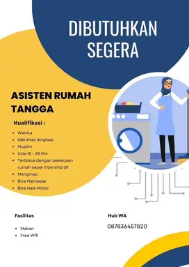 Lowongan Kerja ART Wanita Muslimah
