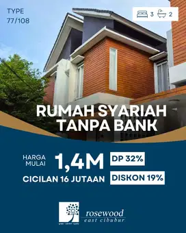 Rumah strategis tanpa riba di cibubur cileungsi