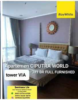 Apartemen Via Vue Ciputra World Surabaya Tipe 3+1 Bedroom Full Furnish