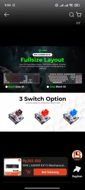 Keyboard nemesis grey & black