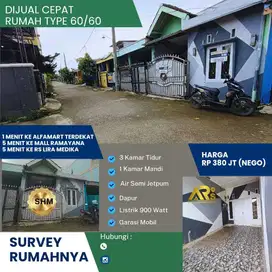 DIJUAL CEPAT RUMAH  TYPE 60/60 DIPERUM. PURI ASIH PERMAI