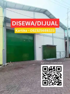 Disewakan Gudang di Buduran, Sidoarjo - Raw Lebar, Akses Kontainer