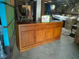Bufet tv minimalis siap kirim full kayu jati