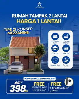 Promo januari beli rumah free surat surat deket stasiun Depok Lama