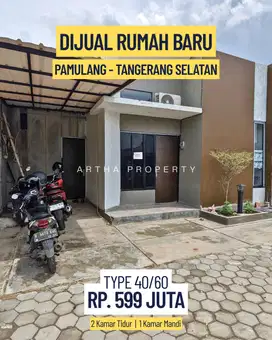 DIJUAL RUMAH BAMBU APUS PAMULANG, AKSES JALAN STRATEGIS