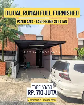 DIJUAL RUMAH FULL FURNISHED, HARGA NEGO LOKASI STRATEGIS PAMULANG