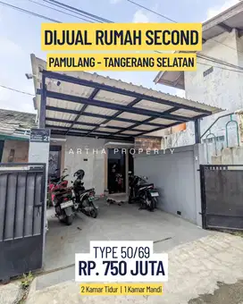 DIJUAL RUMAH SECOND KONDISI LIKE NEW DEKAT JALAN RAYA PAMULANG