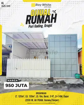 Dijual Rumah Siap Huni Terenovasi di Puri Gading, Grogol