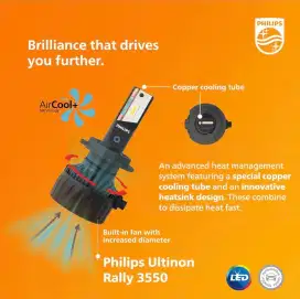 Lampu LED Philips Ultinon Rally 50 Watt - Headlamp / Foglamp Mobil