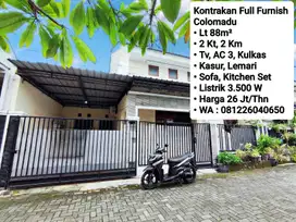 Sewa Rumah Full Furnish Area Perum Cluster Colomadu, Dekat Manahan