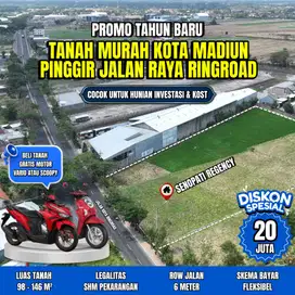 JUAL TANAH KAVLING STRATEGIS PINGGIR JALAN RINGROAD BARAT MADIUN
