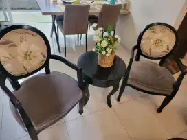 Kursi dan Meja Coffe Table Rosewood Mulus Terawat