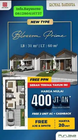 Royal Batavia 1 lantai cadas kukun Tangerang bebas banjir