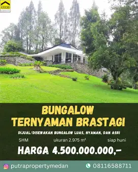 DIJUAL/DISEWAKAN BUNGALOW NYAMAN DAN ASRI DAERAH BERASTAGI