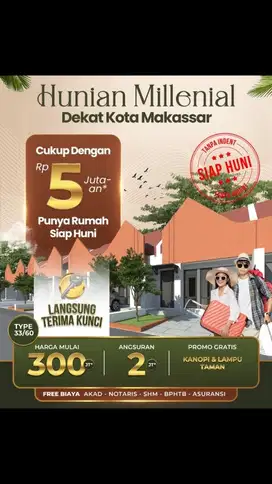 jual rumah siap huni di barombong makassar dekat mall