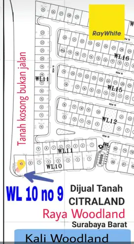 Tanah Raya Woodland Citraland Nol Jalan RAYA KEMBAR - SHM bisa KPT