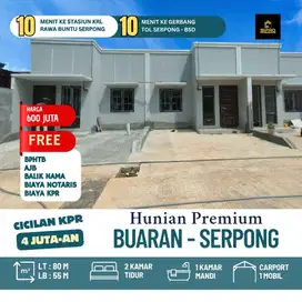 Rumah 1 lantai tanah 80 buaran serpong 10 menit ke Stasiun rawabuntu