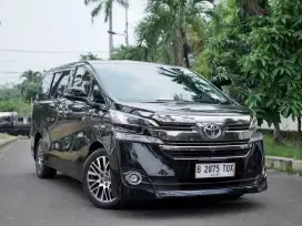 Vellfire G 2.5 AT 2017 Hitam • Tangan Pertama • TDP 43 Juta