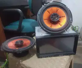 Audio mobil double Din sama speaker