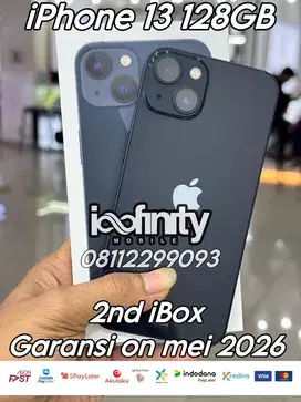 Iphone 13 128GB ibox midnight bh 100% garansi on sampai mei 2026