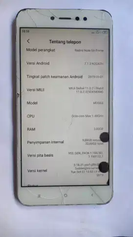REDMI NOTE 5A PRIME RAM 3/32 MINUS BACA
