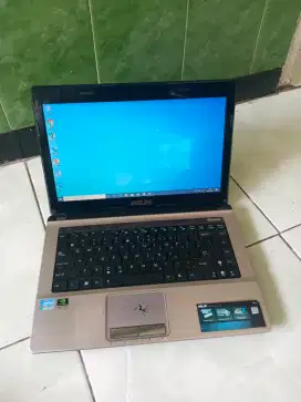 Asus A43S core i3 dual VGA Ram 4gb hardisk 500gb siap pakai