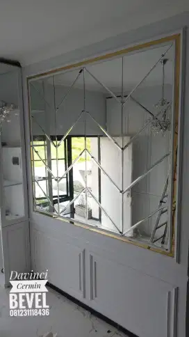 Cermin bevel dan wallmoulding