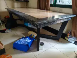JUAL MEJA MARMER + JAM JAGUAR (JUAL CEPAT NEGO SAMPAI JADI)