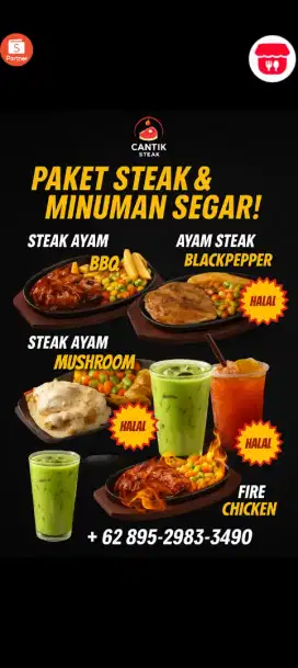 steak ayam cantik