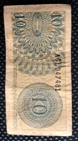 Uang Kertas 10 sen Tahun 1964