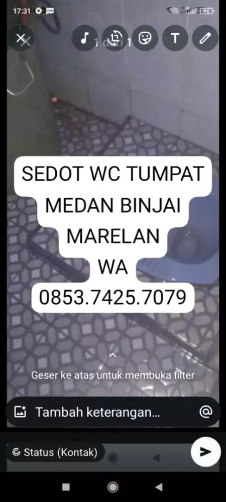 TuKang Wc Tumpat penuh sedot saluran air sumbat Westafel mampet