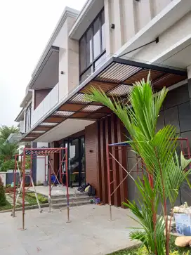 Kanopi Alderon besi hollow galvanis