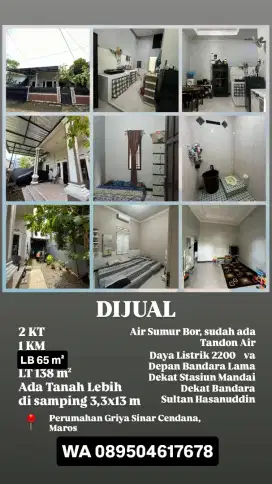 Dijual Rumah Depan Bandara Lama