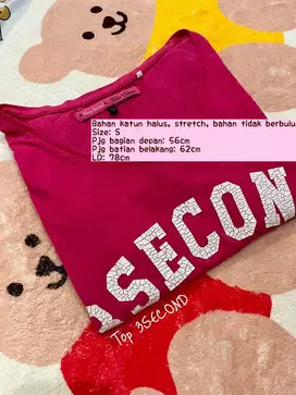Top kaos atasan Three Second