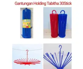 PROMO JEMURAN ANAK STICK BULAT FOLDING HANGER 30 STICK merk TABITHA 