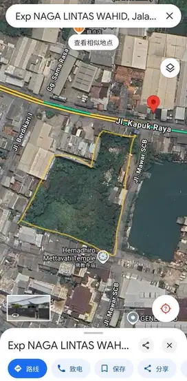 DISEWAKAN KAVLING DI KAPUK RAYA LT.868m2 PINGGIR JLN COCOK UTK GUDANG