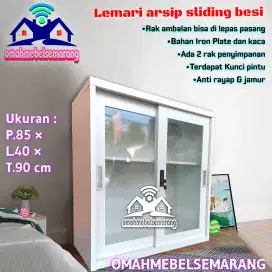 Lemari File Arsip Besi 2 pintu Sliding kaca ST19SL Filing Cabinet