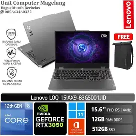 New lenovo LOQ - BOX- Fullsegel  i5 Gen 12- Ram 12 GB-VGA RTX 3050 6