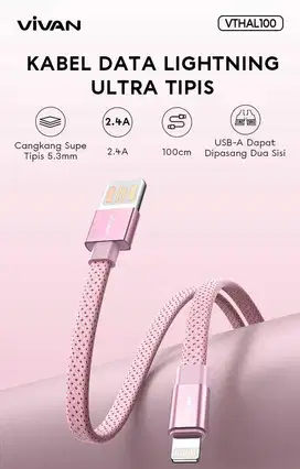 Kabel charger USB -A to Lightning VIVAN VTHAL100