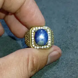 Burma star sapphire no heat 5 ct lebih