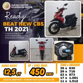 CASH KREDIT DP MURAH HONDA BEAT NEW CBS TAHUN 2021 MULUS BERGARANSI